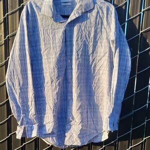 Calvin Klein Blue Plaid Shirt
